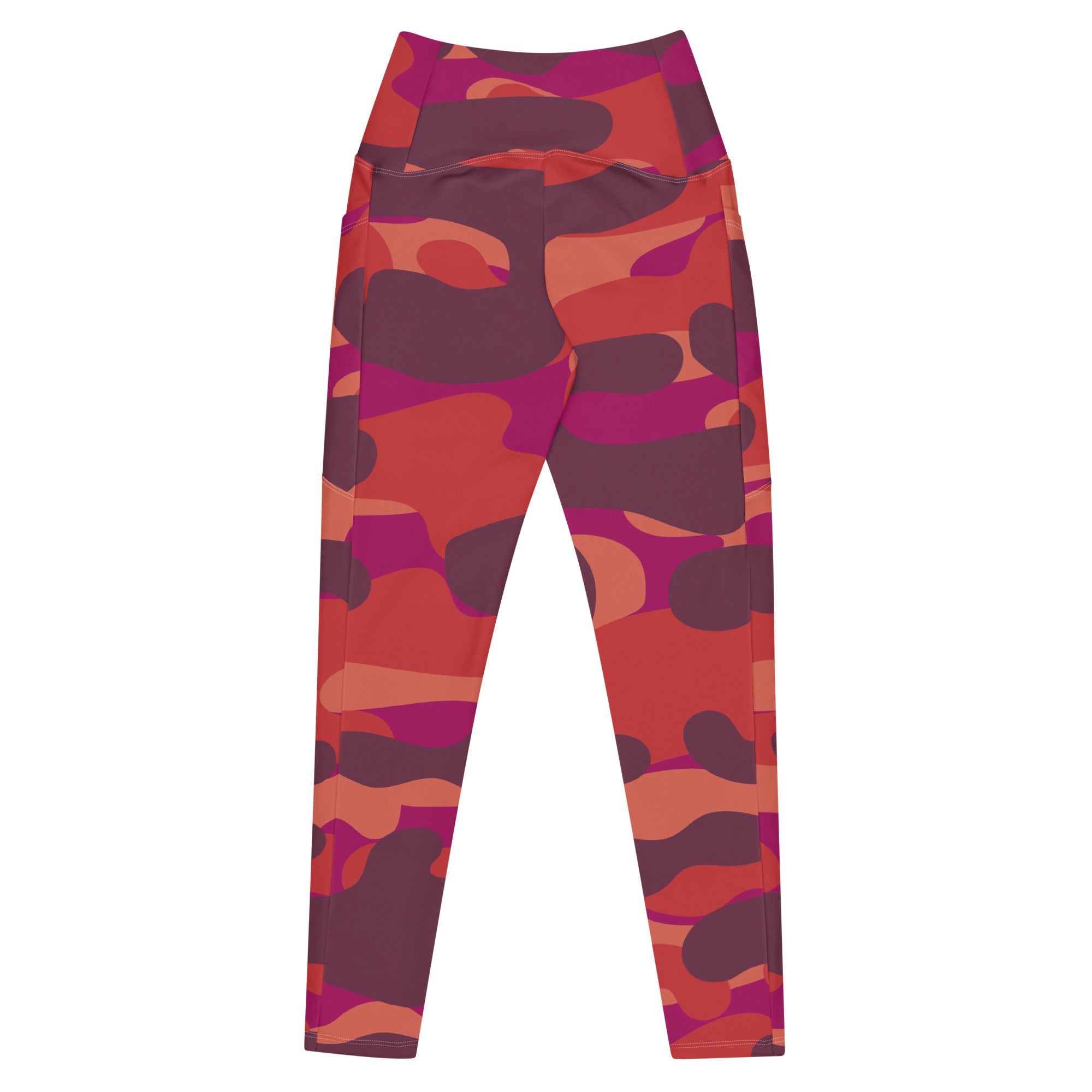 Women's Red Camo Leggings with pockets