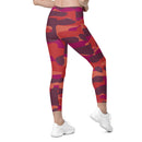 Women's Red Camo Leggings with pockets